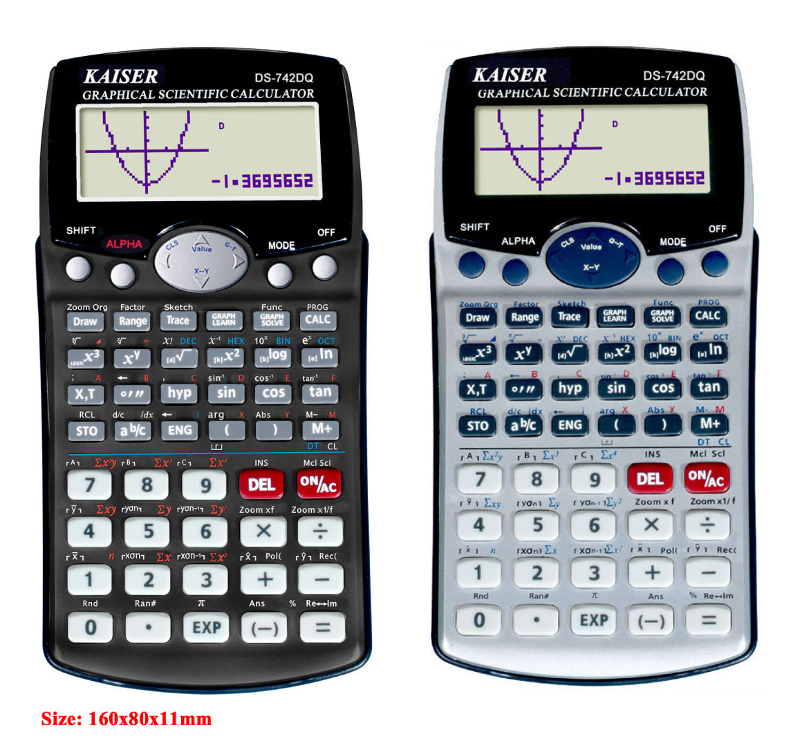  2-line 10+2 digit 357 functions Graphing scientific calculator
