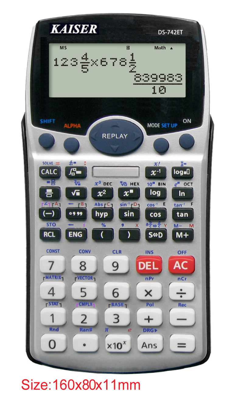  2-line 10+2 digit 410 functions textbook display scientific calculator