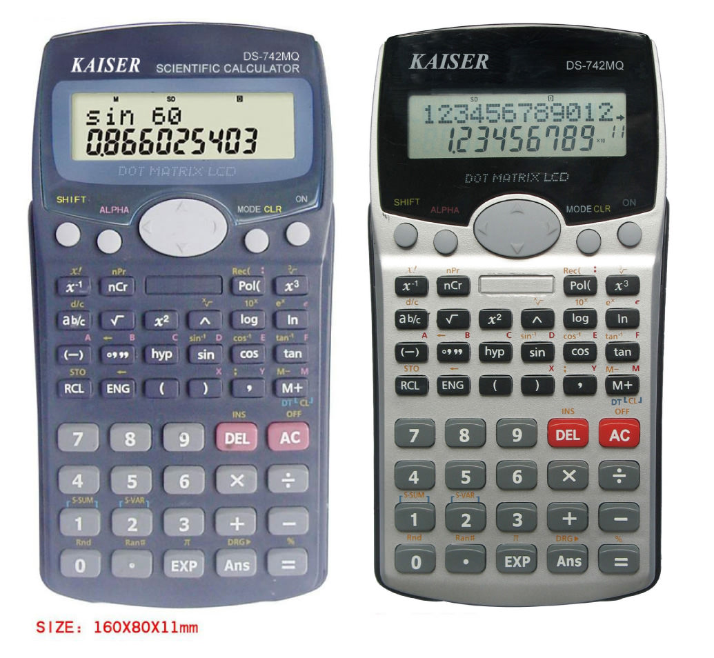  2-line 10+2 digit 224 functions scientific calculator