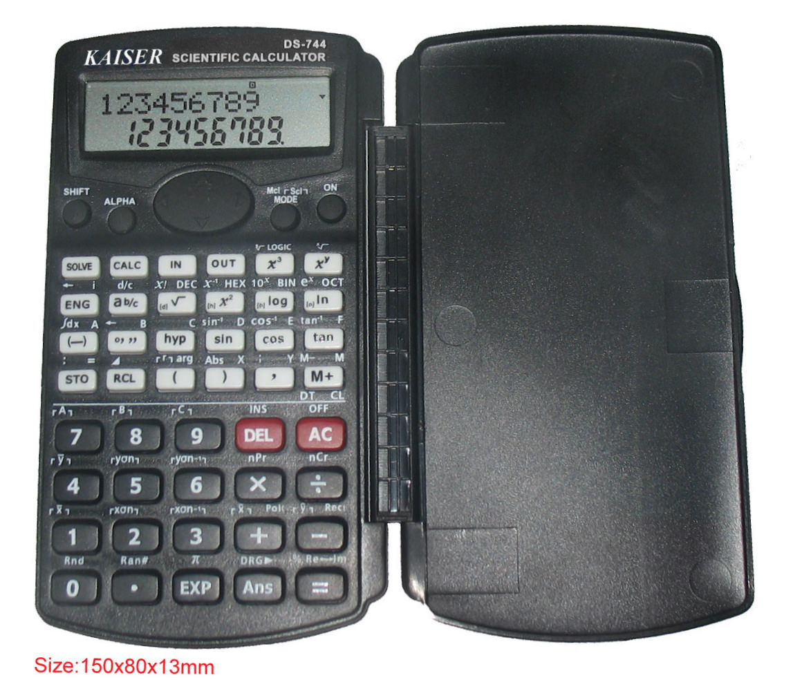  2-line 10+2 digit 283 functions scientific calculator