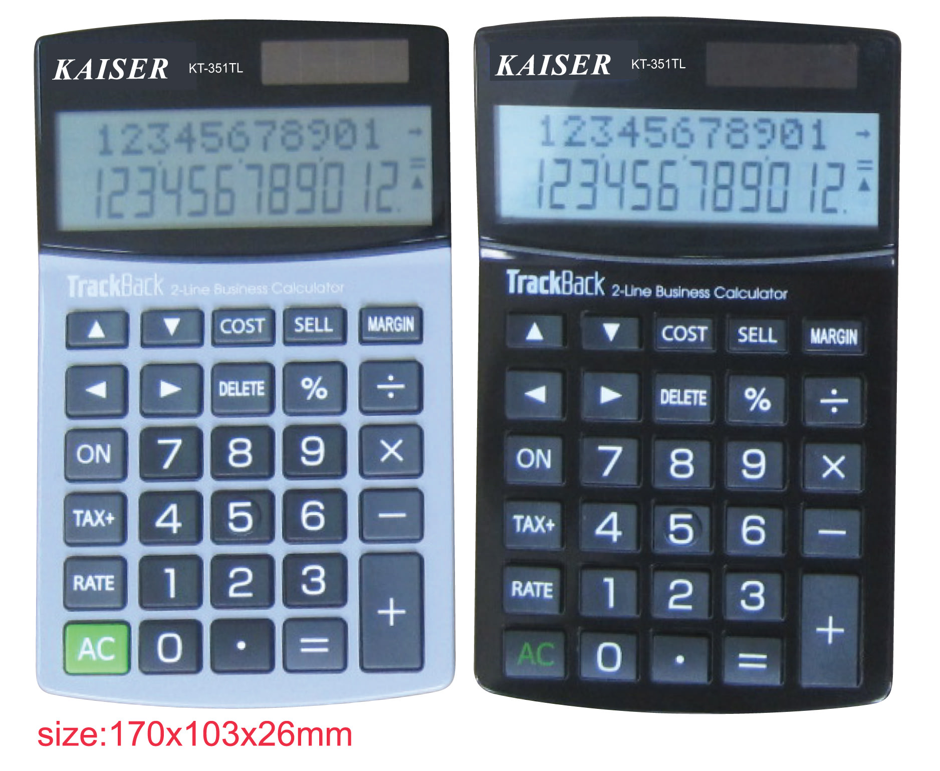 2-line 12 digit mid desktop calculator