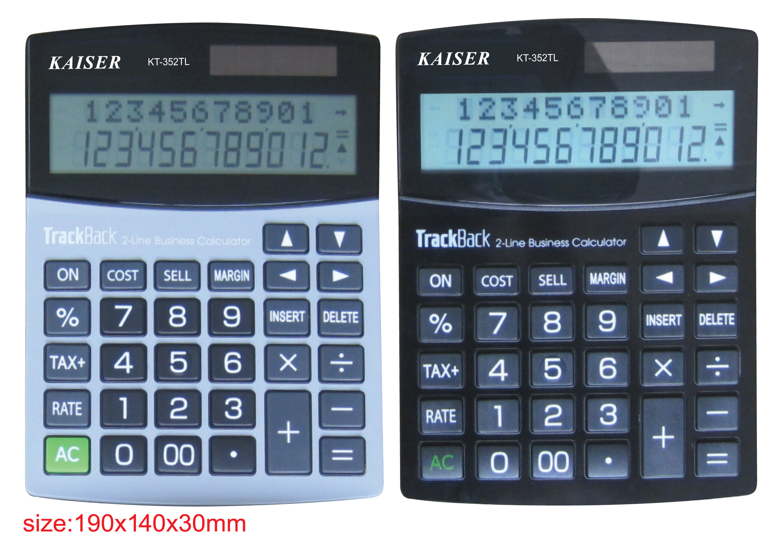 2-line 12 digit big desktop calculator