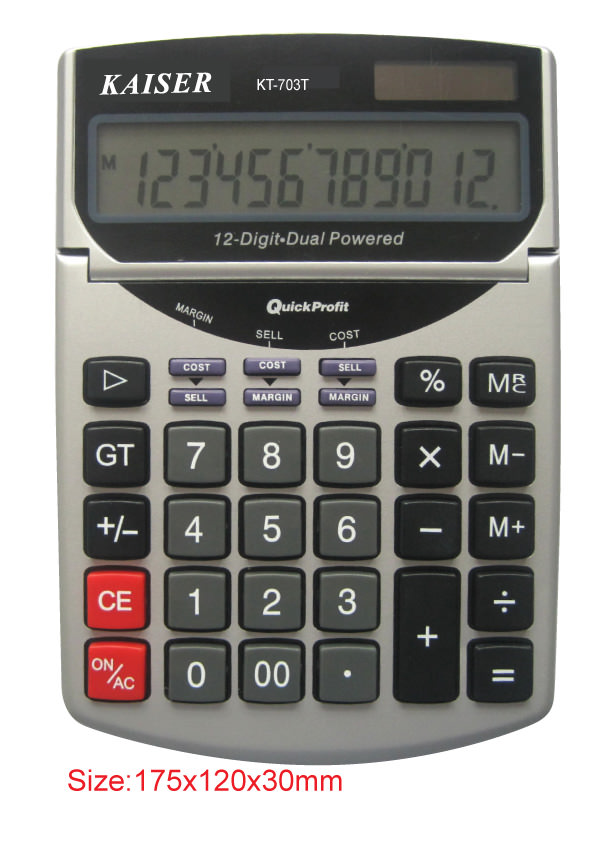 12 digit big desktop calculator