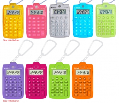 8 digit handy calculator with string or keychain