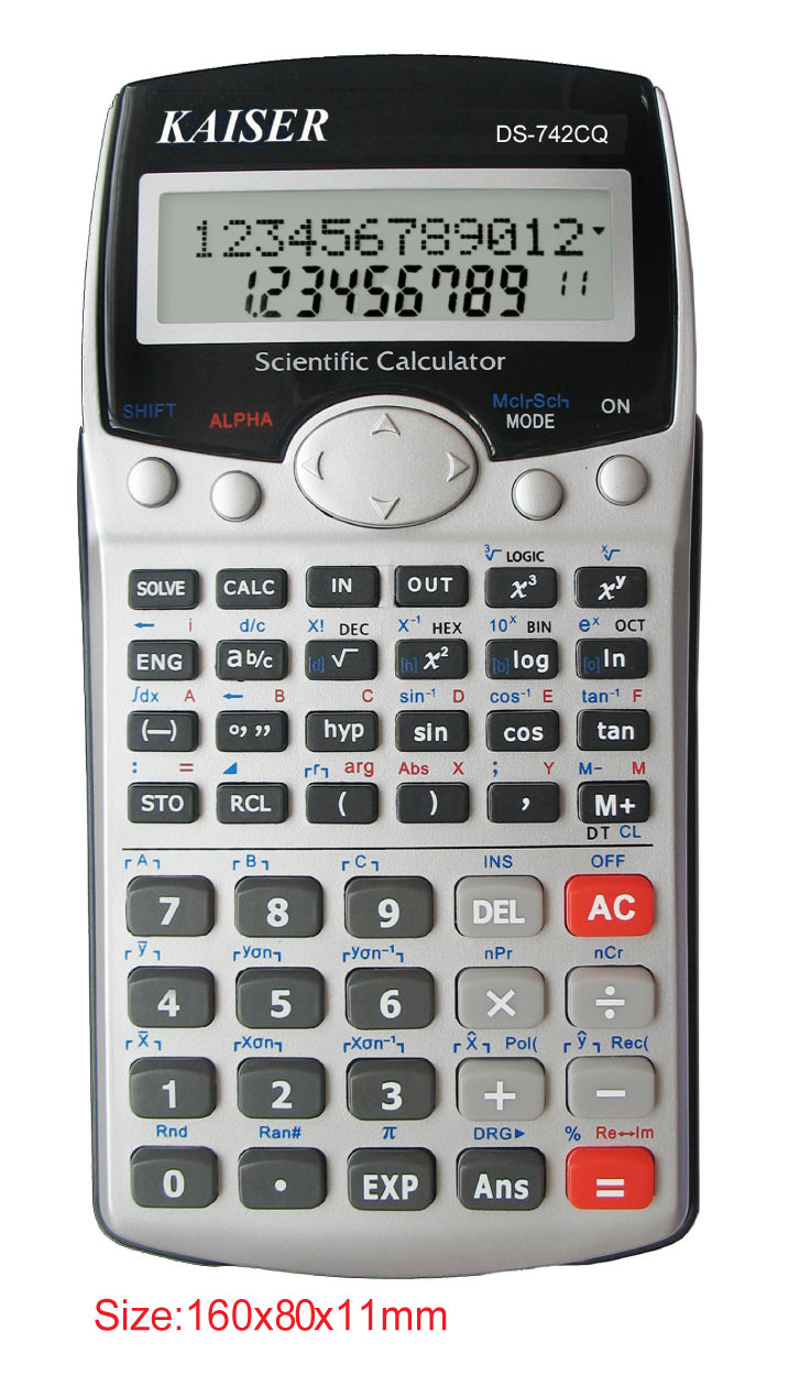  2-line 10+2 digit 283 functions scientific calculator