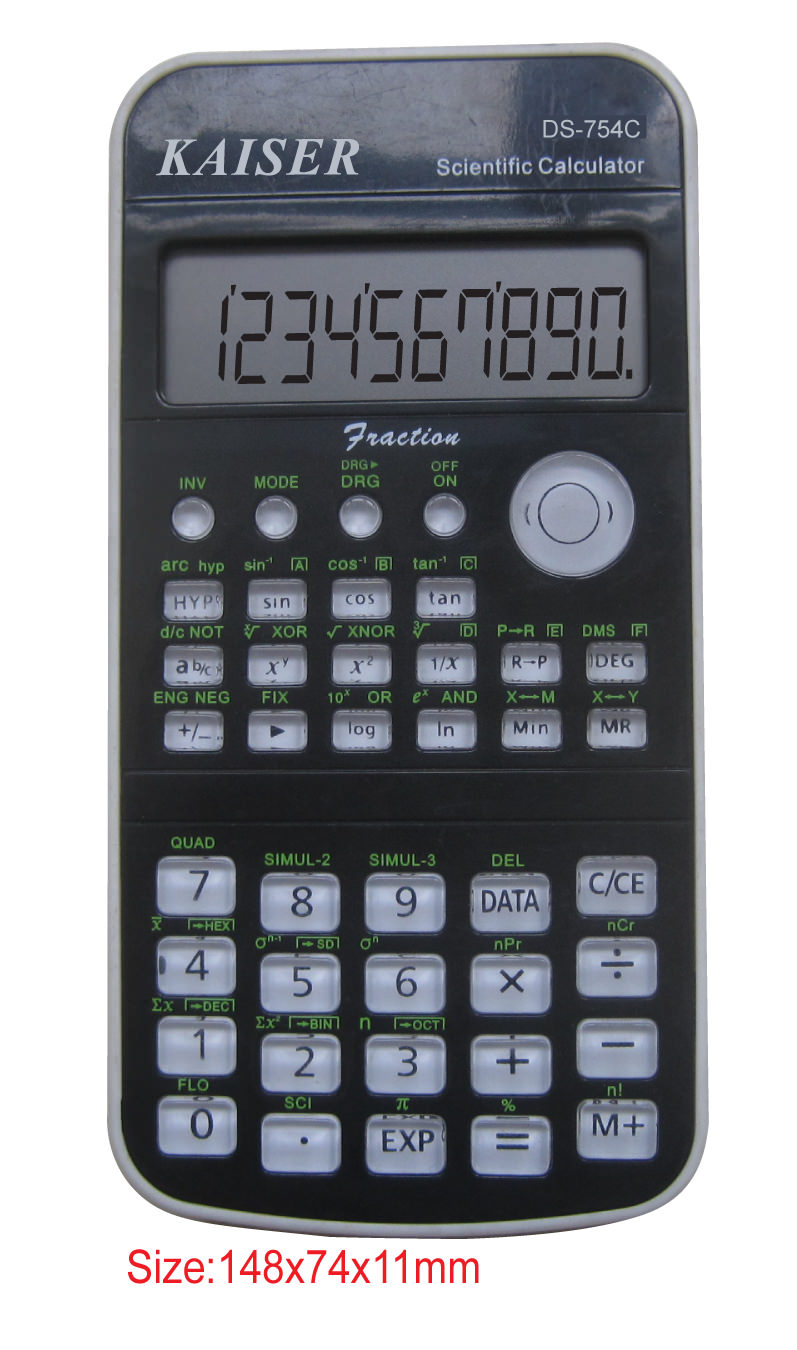 10+2 digit 145 functions scientific calculator