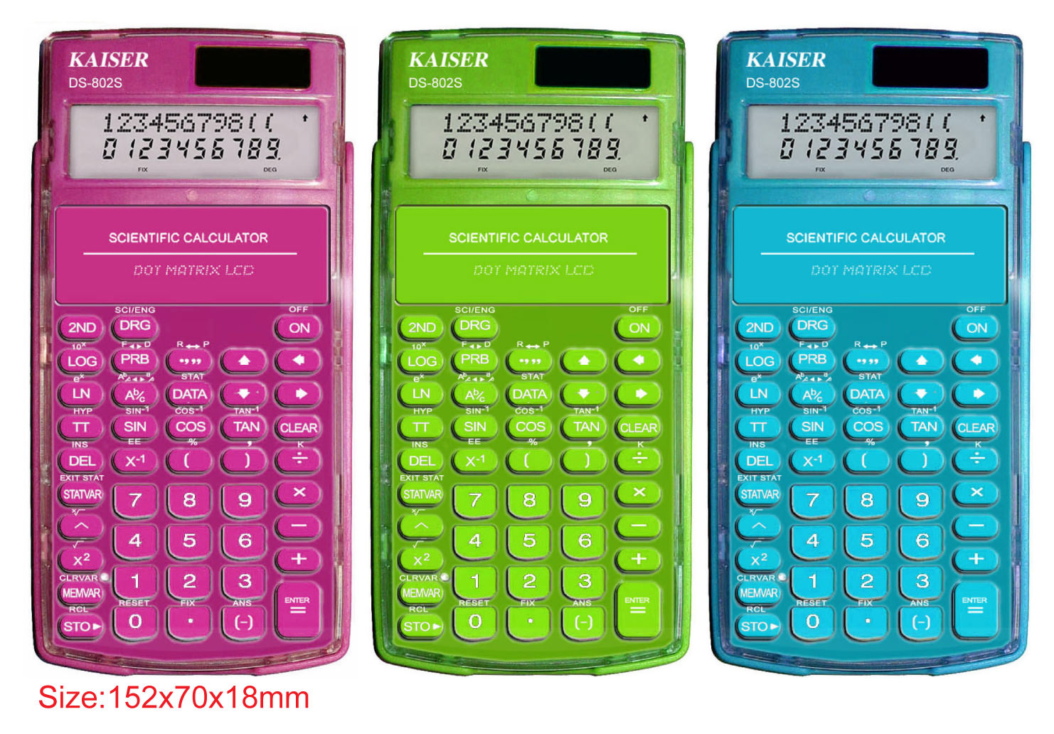  2-line 10+2 digit 216 functions scientific calculator