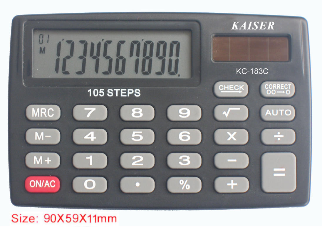 12 digit handy calculator with check&correct