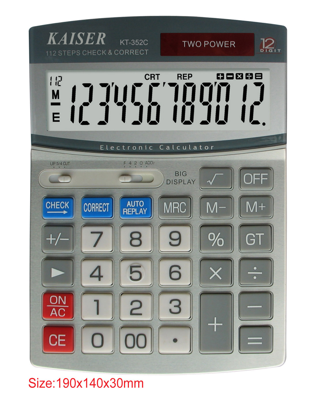 12 digit big desktop calculator