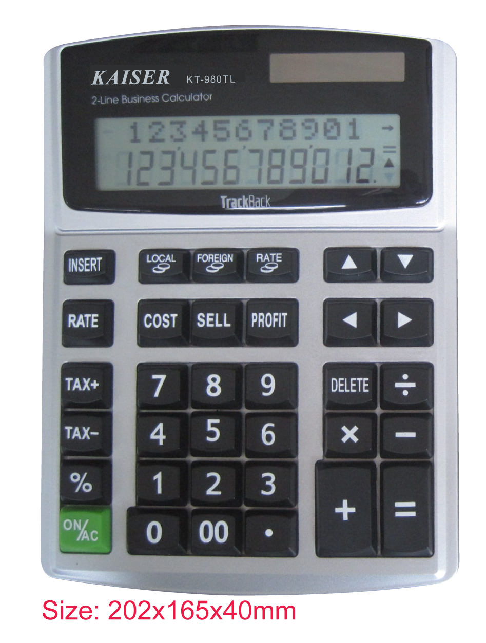 2-line 12 digit big desktop calculator